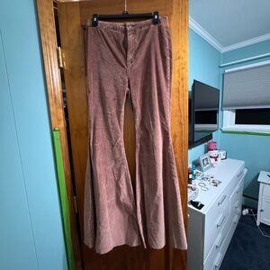 Stylish Pink Flared Women's Pants